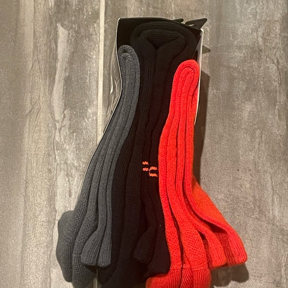 Under Armour Crew 3 Pair Socks Red Navy Gray 1373085 890 XL New With Tags - Picture 6 of 6